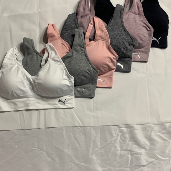 New! Puma White Seamless Convertible Sports Bra - Picture 8 of 8